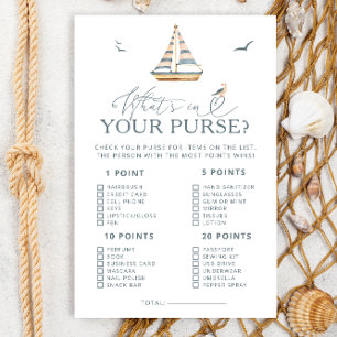 Nautisk Whare i ditt Purse Baby Shower-spel