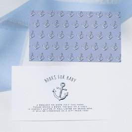 Nautiska Ankar Baby Shower Böcker För Bebis Tilläggskort