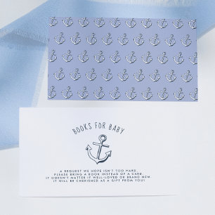 Nautiska Ankar Baby Shower Böcker För Bebis Tilläggskort