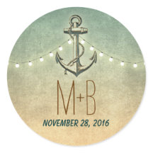 nautiska ankaret och bröllop ljus