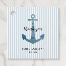 Nautiska ankartackkortsetiketter gåvor etiketter