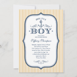 Nautiska baby showerinbjudningar inbjudningar