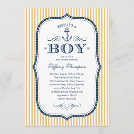 Nautiska baby showerinbjudningar inbjudningar