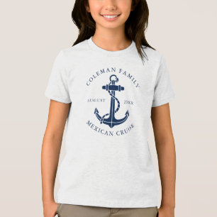 Nautiska båtankare Familjeutflykt Matchande T Shirt