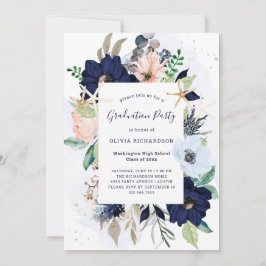 Nautiska blommor| Studentfest Inbjudningar