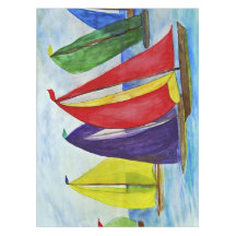 Nautiska färgglada segel