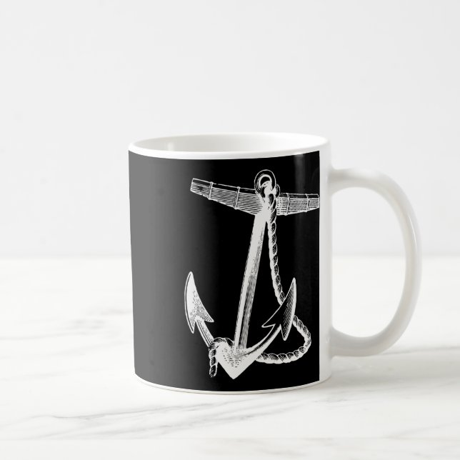 Nautiska fartyg Ankar Segling Naval  Kaffemugg (Höger)