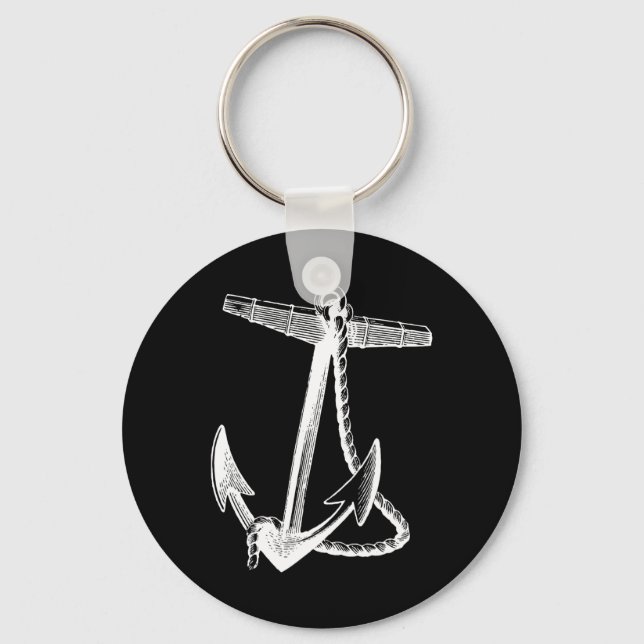 Nautiska fartyg Ankar Segling Naval  Nyckelring (Framsida)