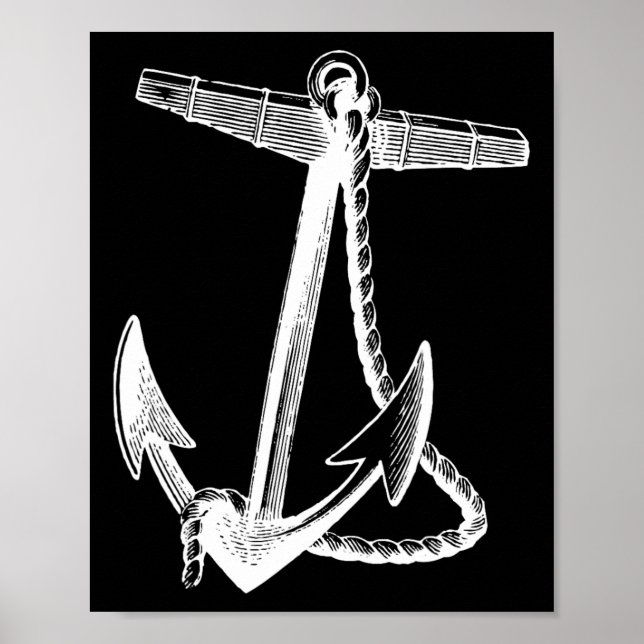 Nautiska fartyg Ankar Segling Naval  Poster (Framsidan)