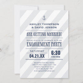 Nautiska förlovningsfestinbjudningar inbjudningar