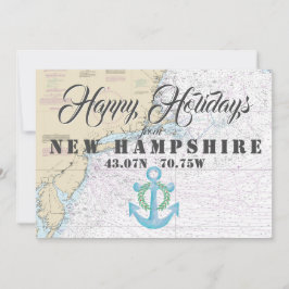 Nautiska God Jul från New Hampshire Julkort