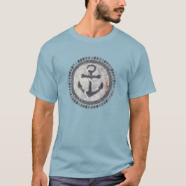 Nautiska Grungy ankrar svart tavlamanar T-tröja Tee Shirt