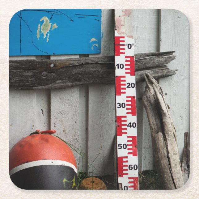 Nautiska objekt underlägg papper kvadrat (Framsidan)