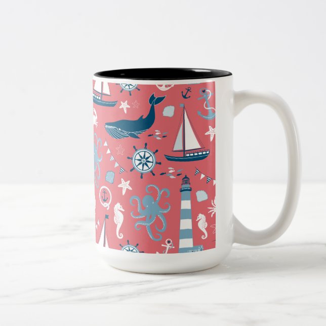 Nautiska oceanen Ro Två-Tonad Mugg (Höger)