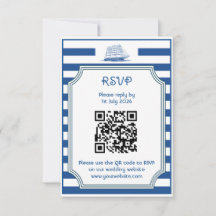 Nautiska ränder - RSVP-kort