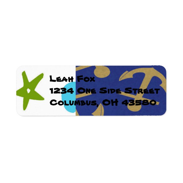 Nautiska Returetiketter Returadress Etikett (Framsidan)