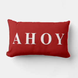 Nautiska seglingrandar för röd vit lumbarkudde