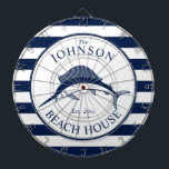 Nautiska Themed strandhusSwordfish Darttavla<br><div class="desc">Fullständigt en anpassade- och roligtdartboarduppsättning med ett unikt nautiskt tema. Det presenterar en swordfish som centreras i mittet i en vibrerande marin- och vitfärgintrig. Alla inslag är på låst upp och justerbart,  så har roligt som skapar och skapar det ditt eget.</div>
