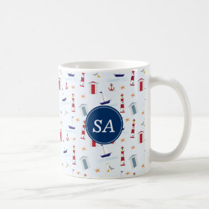 Nautiska tillbaka till skolan sovsal Essentials Kaffemugg