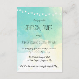 Nautiska vattenfärgrepetition middaginbjudningar inbjudningar