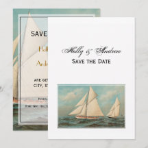 Nautiska Vintage Segelbåtar Racing #1 Spara Datum