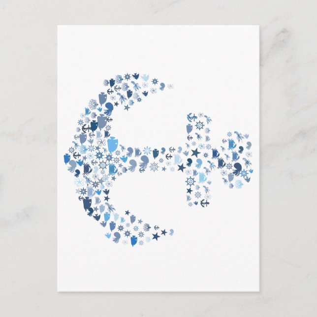 nautiskt ankare vykort (Framsida)