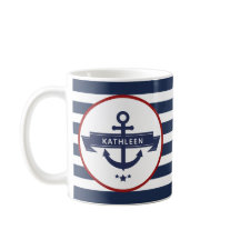 Nautiskt ankarnamn Navy Blå Ränder