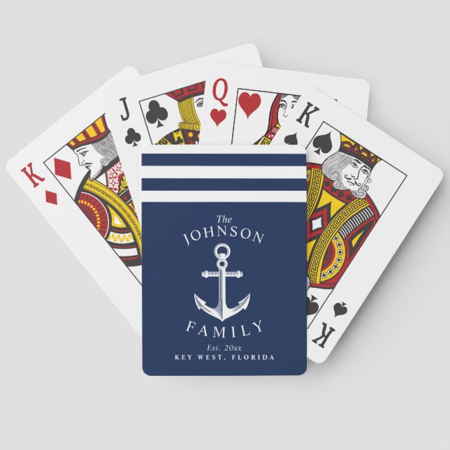 Nautiskt ankra det Themed familjmötet Casinokort (Baksidan)