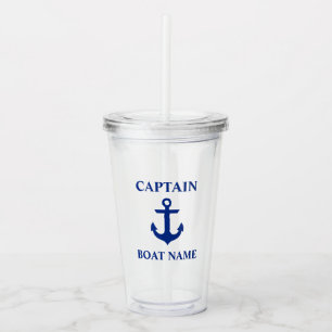 Nautiskt ankra kaptenfartygnamn take away mugg