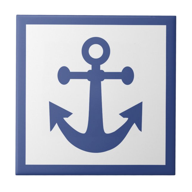 Nautiskt ankra keramiskt belägger med tegel kakelplatta (Framsidan)