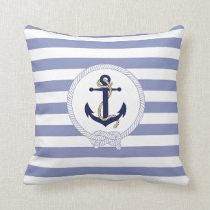 Nautiskt ankra/nautiska randar/ankrar emblemen kudde