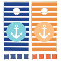 Nautiskt ankra randiga Cornhole
