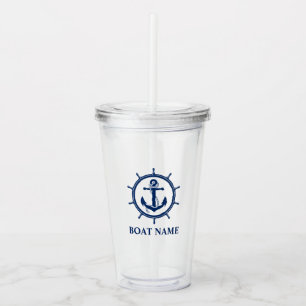 Nautiskt ankra repet rullar fartygnamn take away mugg