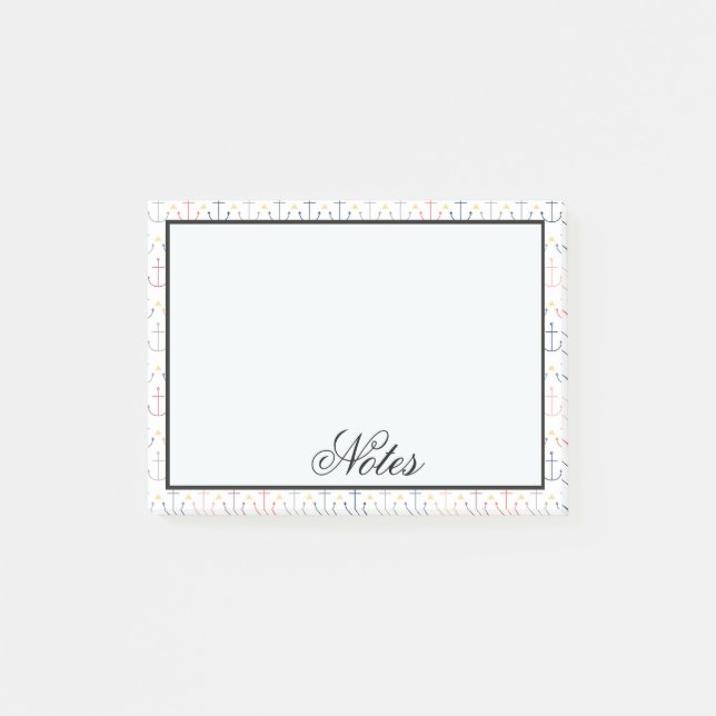 Nautiskt ankrar post-it block (Framsida)