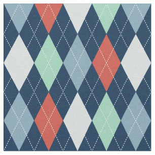 Nautiskt Argyle tyg