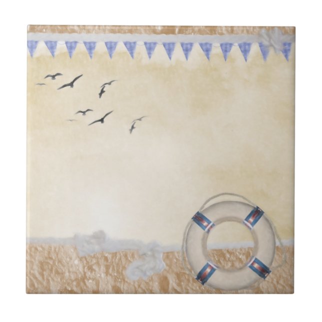 NAUTISKT BELÄGGA MED TEGEL KAKELPLATTA (Framsidan)