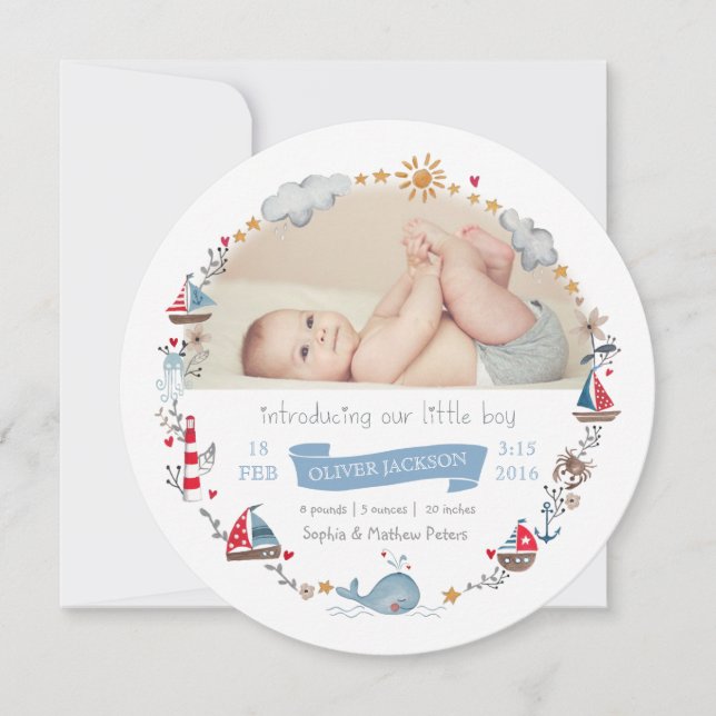 Nautiskt blåsöt Sailing Wandeans Meddelande (Framsida)