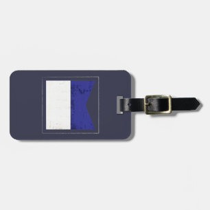 Nautiskt brev "A" signalerar flagga Bagagebricka