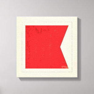 Nautiskt brev "B" signalerar flagga Canvastryck