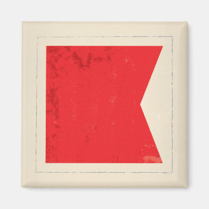Nautiskt brev "B" signalerar flagga Magnet