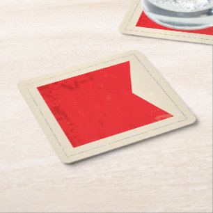 Nautiskt brev "B" signalerar flagga Underlägg Papper Kvadrat