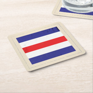 Nautiskt brev "C" signalerar flagga Underlägg Papper Kvadrat