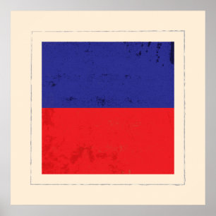 Nautiskt brev "E" signalerar flagga Poster