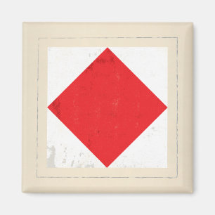 Nautiskt brev "F" signalerar flagga Magnet