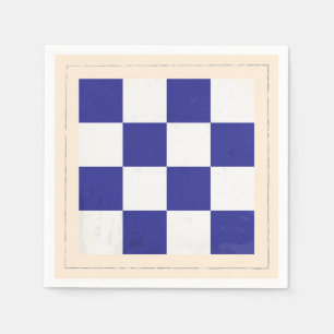 Nautiskt brev "N" signalerar flagga Pappersservett