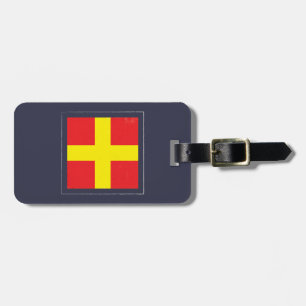 Nautiskt brev "R" signalerar flagga Bagagebricka