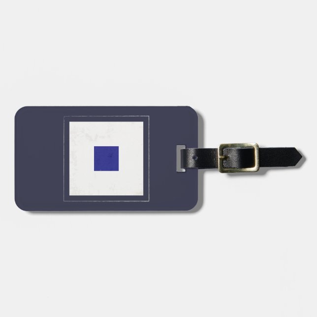 Nautiskt brev "S" signalerar flagga Bagagebricka (Horisontell Framsida)