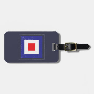 Nautiskt brev "W" signalerar flagga Bagagebricka