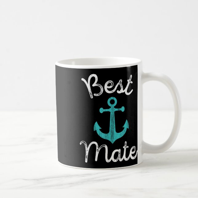 Nautiskt bröllop brud brudgum &amp; brudgummar  kaffemugg (Höger)