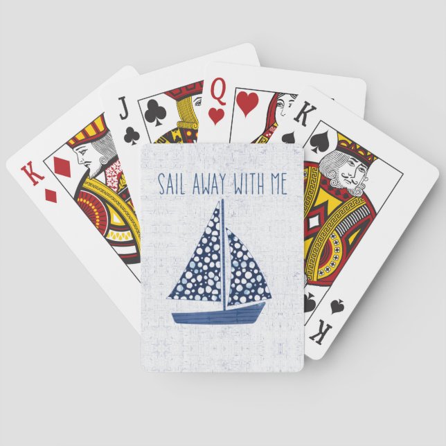 Nautiskt citationstecken | seglar bort med mig casinokort (Baksidan)